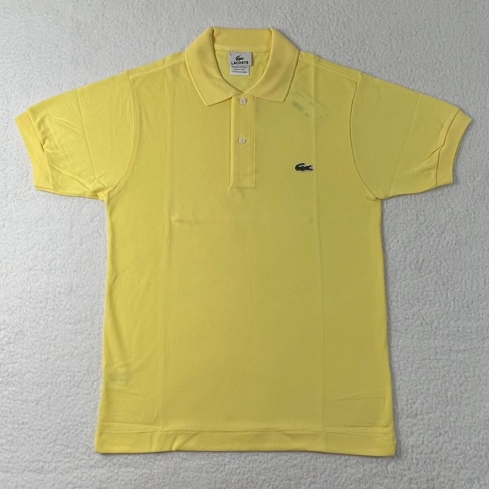 Lacoste Polo Shirt Men's US XS (EU/XXS)‎ Yellow Short Sleeve Pique Cotton Logo